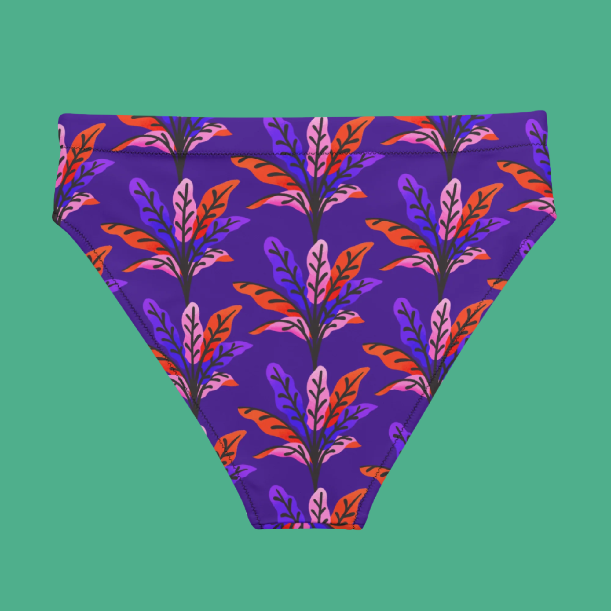 Banana Leaves Recycled High-Waisted Bikini Bottom