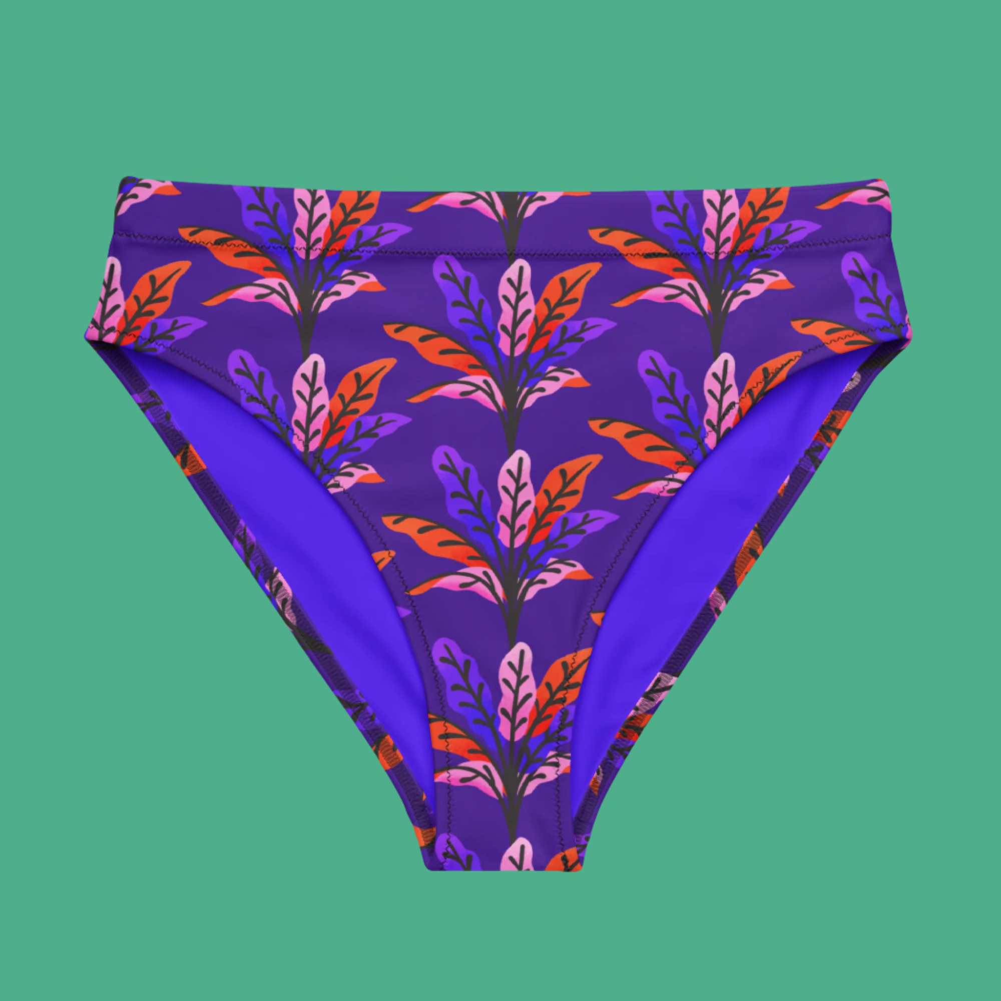 Banana Leaves Recycled High-Waisted Bikini Bottom