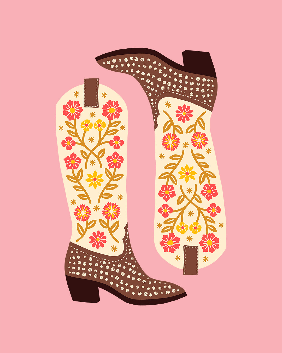 Cowgirl Boots Print