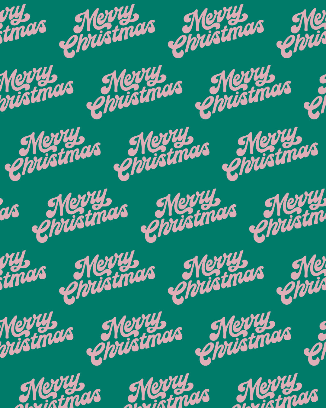 Merry Christmas Pattern Wrapping Paper Sheets