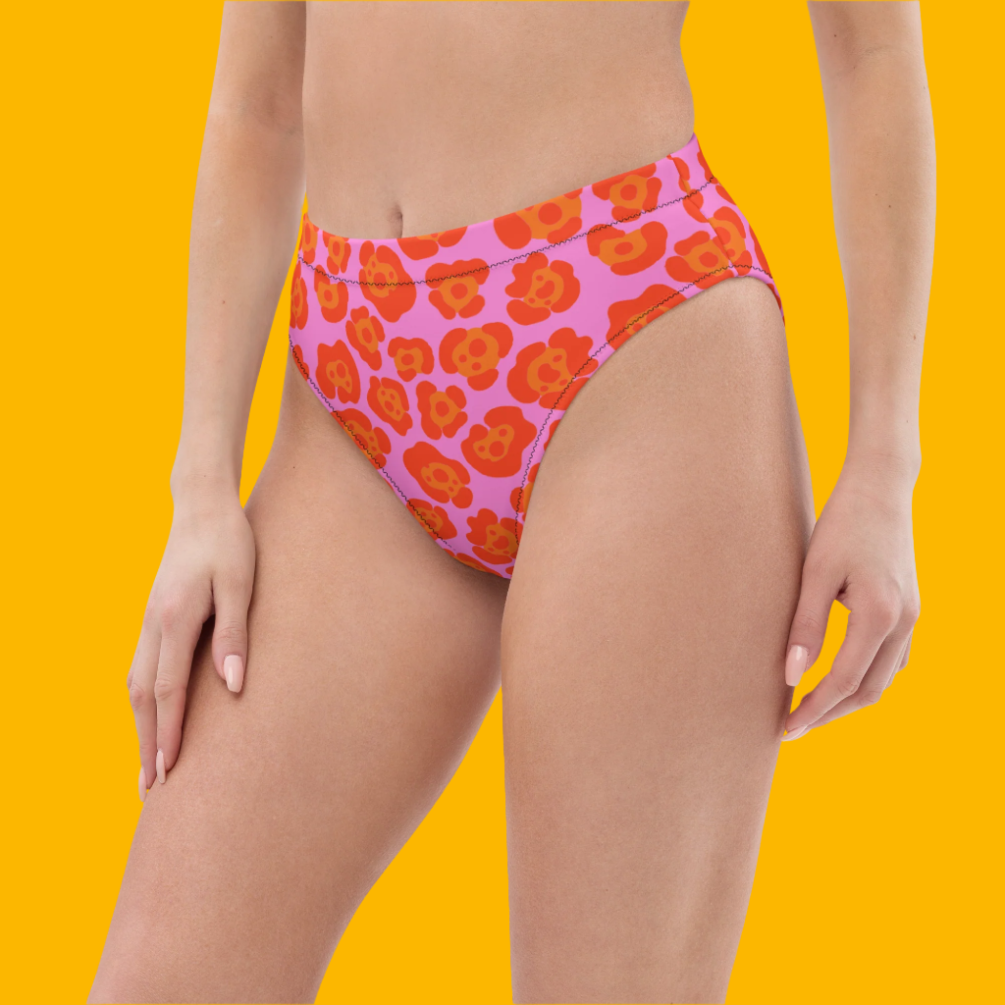 Spotted Jaguar Recycled High-Waisted Bikini Bottom