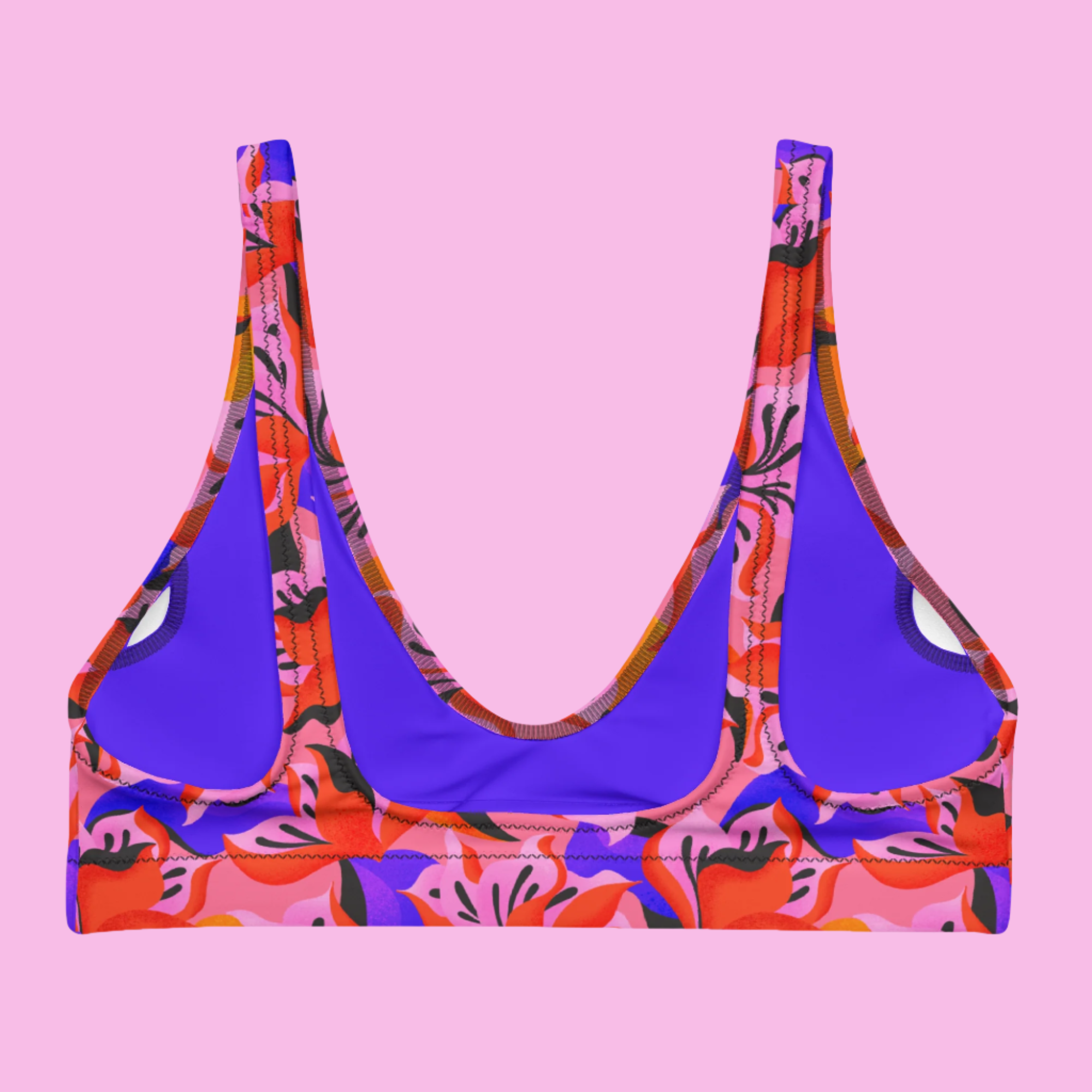 Sunset Florals Recycled Bikini Top