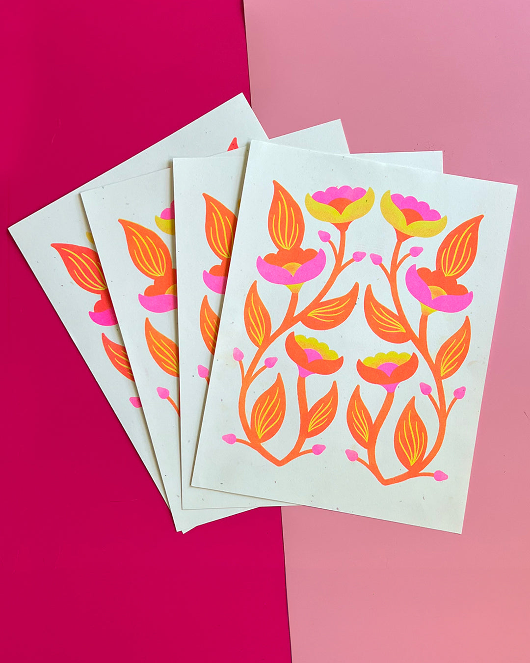 Symmetrical Flowers Limited Edition Riso Print