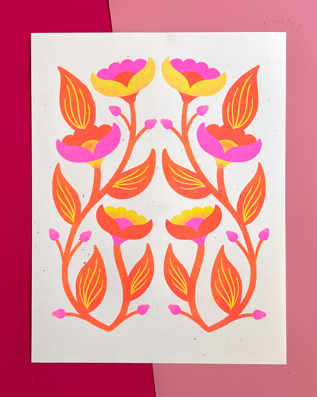 Symmetrical Flowers Limited Edition Riso Print