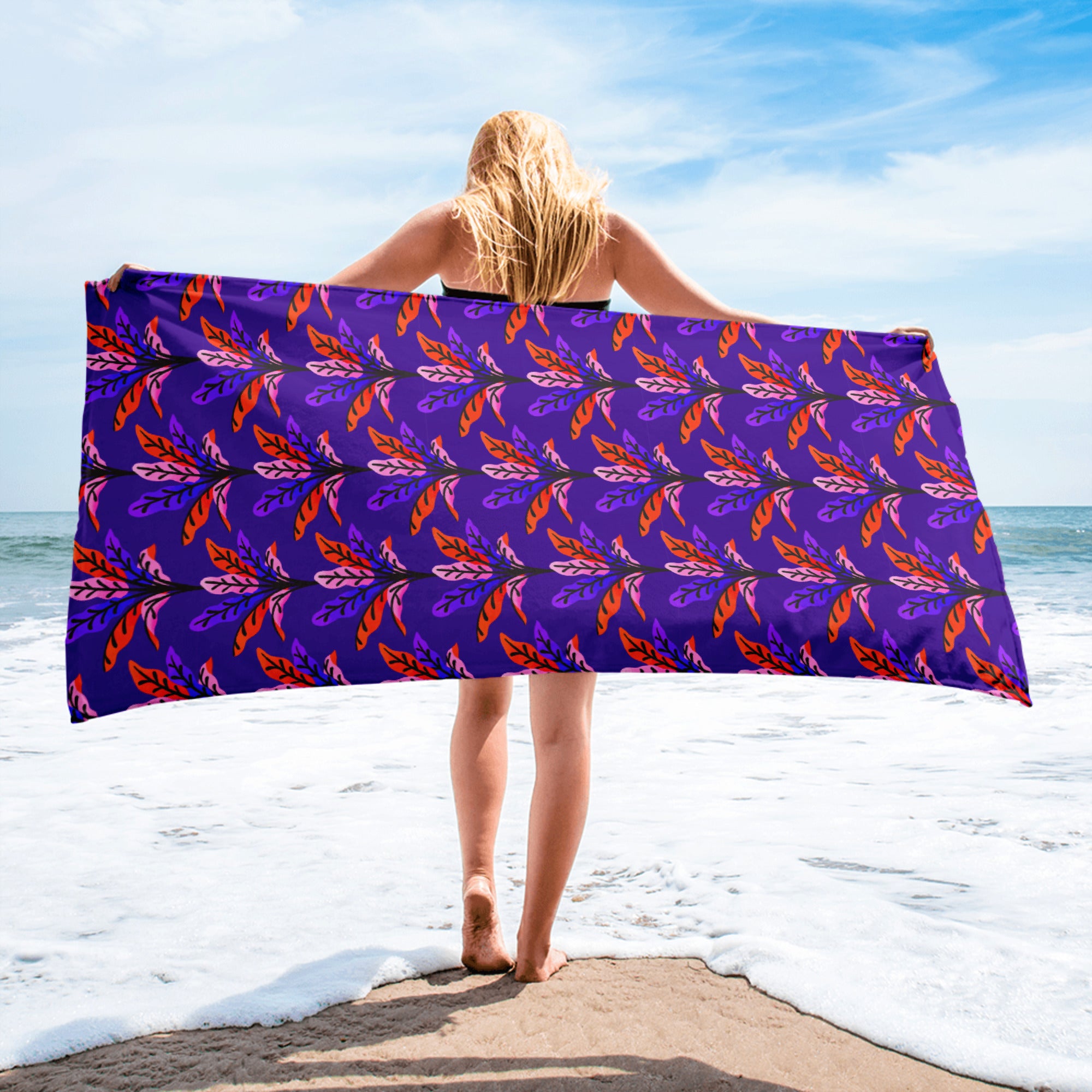 Banana Leaves Beach Towel